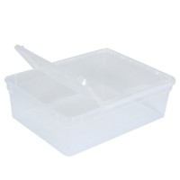 BraPlast Breeding Box 25pcs 25x19x7,5cm 3L TRANSPARENT - Container with a flap and ventilation