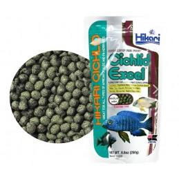 Hikari Cichlid Excel MEDIUM 250g - Karma Pokarm dla Roślinożernych Pielęgnic i Ryb Tropikalnych