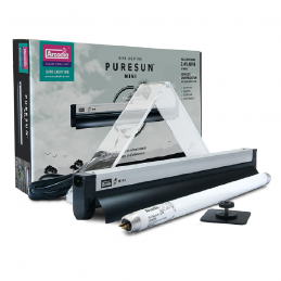 Arcadia PureSun-Mini Zestaw Lampa UV dla Małych Ptaków 8W 12% Full-Spectrum + 2,4% UV-B kit