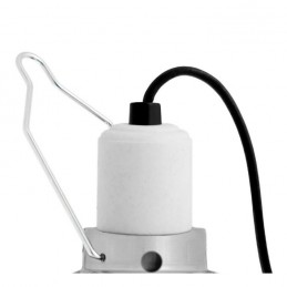 Reptile Systems Ceramic Clamp Lamp Silver MEDIUM 100W. Includes a bracket for hanging the lampshade.