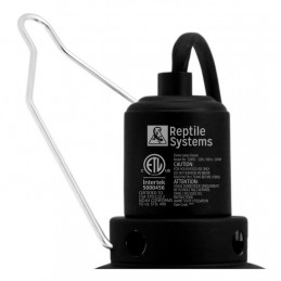 Reptile Systems Ceramic Clamp Lamp Black Edition LARGE 200W a bracket for hanging the lampshade.
