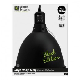 copy of Reptile Systems Ceramic Clamp Lamp Black Edition LARGE 200W - A Lamp Holder and Spun Reflector